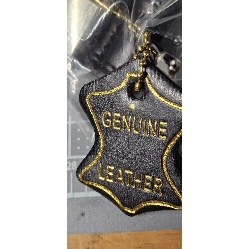 Men's genuine leather silver buckle‎ head black belt size 44 New